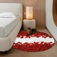 thumbnail image 2 of Round Rugs 3Ft, Red Rose Petals Round Area Rug Washable Indoor Throw Carpet, Valentine's Day Flowers Romance Small Non Slip Circle Rug for Bedroom Living Room Home Decor Aesthetic, 2 of 8