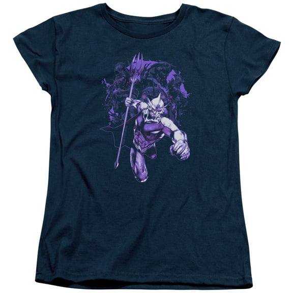 Aquaman Movie Evil Doers S/S Women's Tee Navy