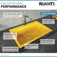 thumbnail image 3 of Ruvati Rvg1080 Epigranite 33" Drop In Single Basin Granite Composite Kitchen Sink - Midas, 3 of 7