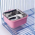 thumbnail image 4 of HZKAICUN Luck Dawn Cat Crate Bowl, Stainless Steel Removable Cage Hanging Bowls with Bolt Holder for Dog Puppy, 4 of 5