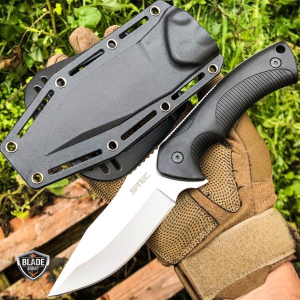 9" Fixed Blade Hunting Knife with Paddle ABS Belt Loop Holster Sheath