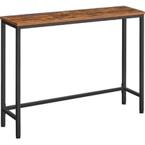 HOOBRO Narrow Console Table, 39.4" Small Entryway Table, Thin Sofa Table, Side Table, Display Table, for Hallway, Bedroom, Living Room, Foyer, Rustic Brown and Black BF751XG01