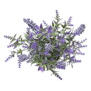 11-inch x 4-inch Artificial Lavender Plant in White Pot, Purple, for Indoor Use, by Mainstays