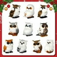 thumbnail image 6 of 10 Pieces Forest Animals Ornaments Woodland Animal Faux Fur Plush Hanging Ornaments Family Educational Playset for Fall, Christmas, Winter Birthday Party Supplies(Owls), 6 of 6
