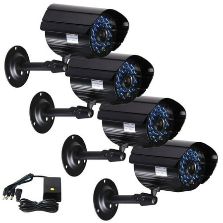520tvl Camera - VideoSecu 4x Outdoor Security Camera Day Night Vision IR Cut Filter 520TVL High Resolution 36 LEDs with 4CH Power b1s