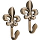 thumbnail image 1 of Ganchos de cortina de pared de 2 piezas, hechos de artesanía de grabado de metal de estilo vintage, perchas decorativas, para sala de estar, baño, armario, ganchos para abrigos Adepaton 2034774-2, 1 of 9