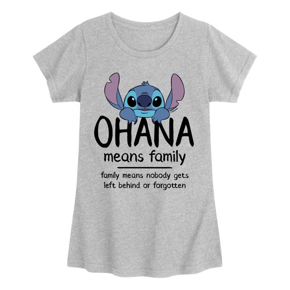 Disney - Ohana Means Family - Youth Girls Short Sleeve T-Shirt