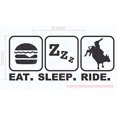 thumbnail image 5 of Eat Sleep Ride Cowboy Cowgirl Vinyl Decals Western Wall Stickers 23x10 Black Option 1, 5 of 5
