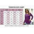 thumbnail image 2 of TEMOFON Women's Tops Long Sleeve Crewneck Tunic Top Casual Loose Fit Soft Blouse T-Shirts Purple Spring Fashion Tee, 2 of 6