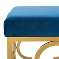 thumbnail image 6 of SAFAVIEH Fleur Rectangle Bench Navy / Gold, 6 of 9
