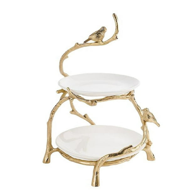 Injueey Cake Stand Countertop Stands Transparent for Home Wedding Cupcakes Herramientas y accesorios para hornear 2 capas