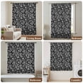 thumbnail image 5 of Dandelion Semi Sheer Curtains Drapes for Living Room, Bedroom, French Doors Window 96 Inches Long, Modern Minimalist Abstract Flowers Black Rod Pocket Chiffon Curtain Drapery Voile Draperies Panel, 5 of 8