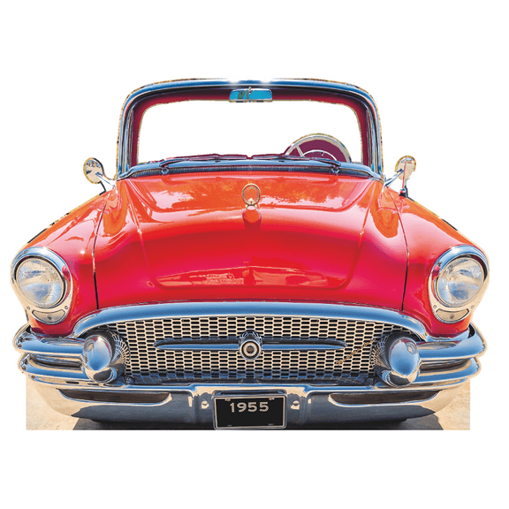SS11040 Classic Red Car 1955 Cutout