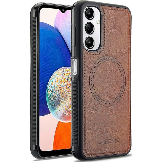 LC.IMEEKE For Samsung Galaxy A54 5G Magnetic Case Compatible with MagSafe Leather TPU Back Cover - G