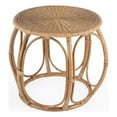 thumbnail image 3 of Bowery Hill Set of 2 Woven Rattan Round End Table and Rattan Chair in Natural, 3 of 18