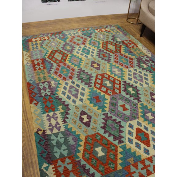Sangat Nermin Rust/Gold Rug, 5'8" x 8'1"