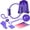 Purple 13-Piece Set, variant on Pilates Yoga Set, Pilates Ring Yoga Ball Stretch Strap Resistance Bands Yoga Socks Home Fitness Training Kit for Full Body Shaping