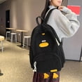 thumbnail image 2 of LHSHID Duck Cute Backpack Large Aesthetic Backpack Kawaii Corduroy Mochila Backpack Leisure Daypack Funny Duck Backpack, 2 of 9
