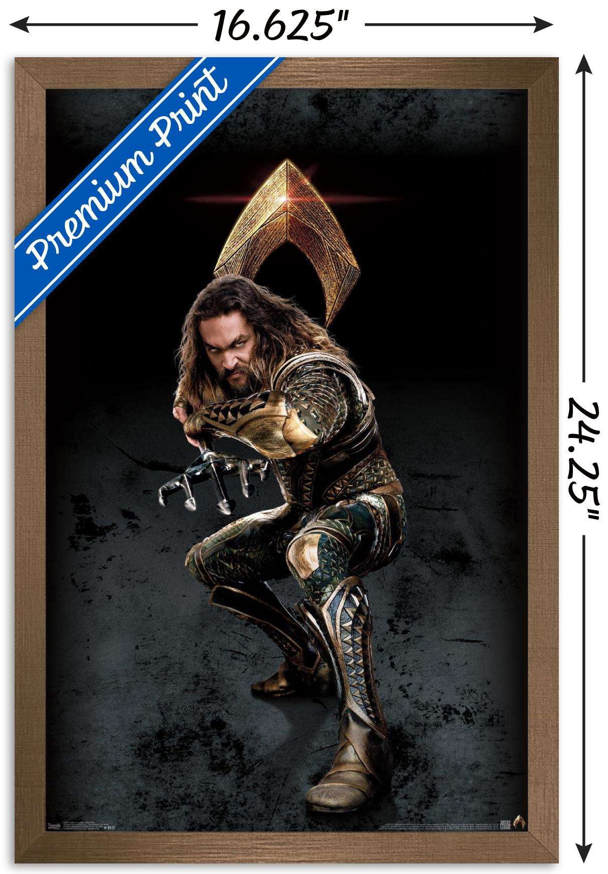 DC Comics Movie - Justice League - Aquaman Wall Poster, 14.725" x 22.375", Framed