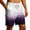 Dark Purple, variant on Cargo Shorts for Men Summer Casual Color Block Tie Dye Elastic Waist Straight Leg Beach Shorts with Pockets