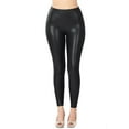 thumbnail image 3 of Womens High Waist Faux Leather Leggings Tight Pants, 3 of 4