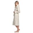 thumbnail image 3 of Casual Nights Women's Dot Long Sleeve Mini Popcorn Fleece Plush Robe - Off White, 3 of 4