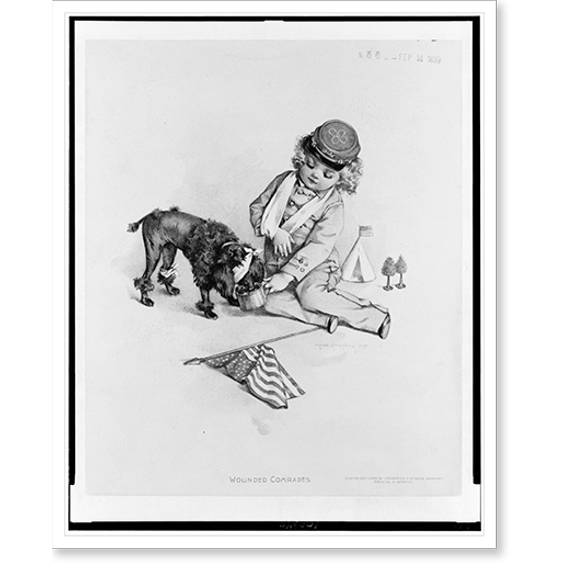 Historic Print, Wounded comrades.Maud Humphrey, '98., 16" x 20"