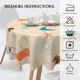 thumbnail image 4 of Mid Century Modern Atomic Retro Tablecloth Round Table Cloths Washable Holiday Table Cover Decorative for Kitchen Dinner Party One Size, 4 of 6