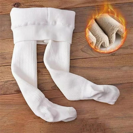 

FZM Christmas Toddler Kids Baby Girls Cotton Lined Solid Warm Leggings Pantihose Stretchy Basic Full Length Pants Pantyhose For Winter