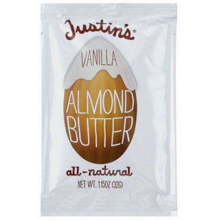 Justin’s All-Natural Vanilla Almond Butter, 1.15 oz, (Pack of 5)