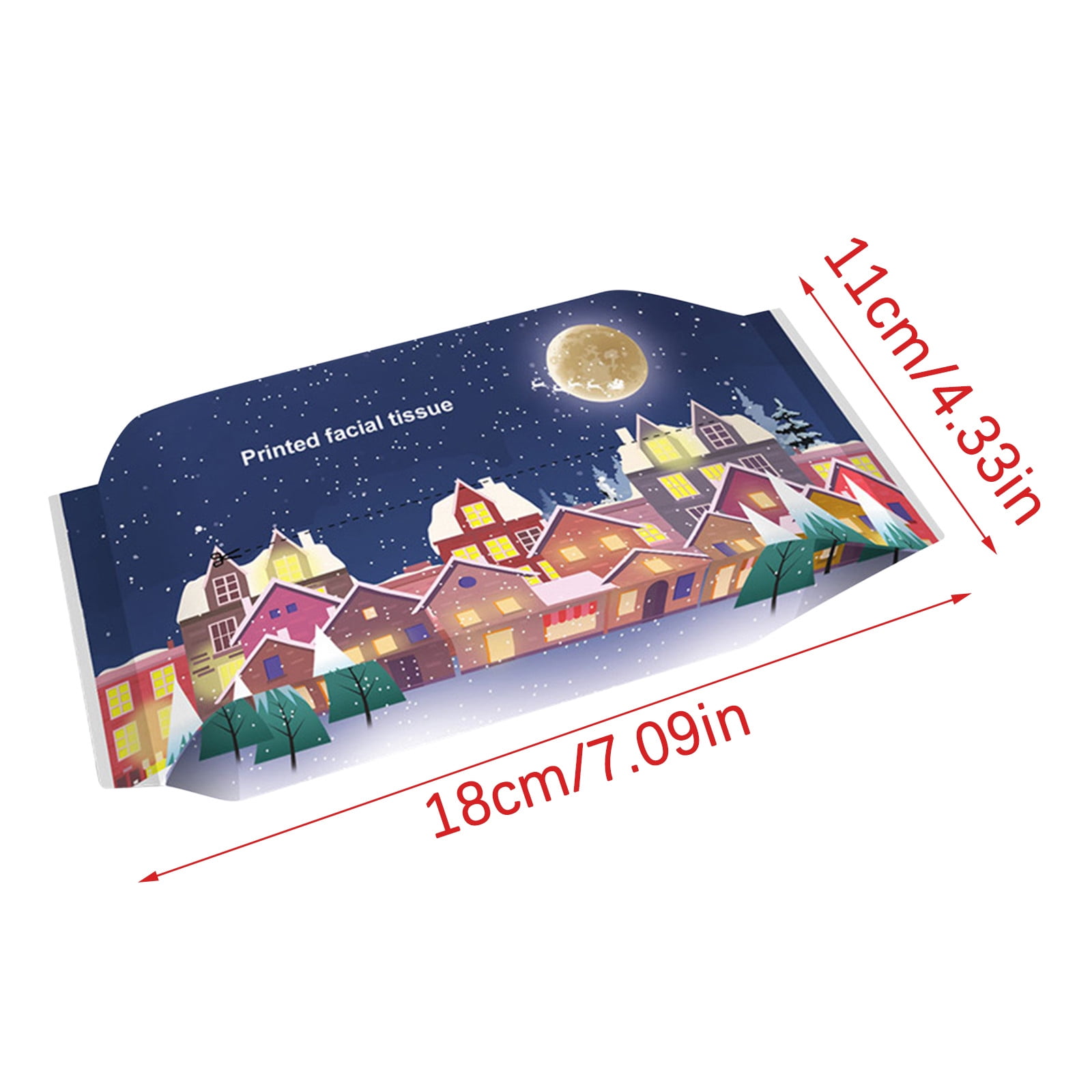 Buodes Christmas Ornaments 2022 Christmas Printing Drawing Paper Creative Carry-on Small Bag Facial Tissue