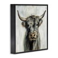 thumbnail image 3 of Stupell Industries Masculine Bull Portrait Cottage Brown Tan Painting Framed Wall Art Design by Silvia Vassileva, 12" x 12", Black Framed, 3 of 5