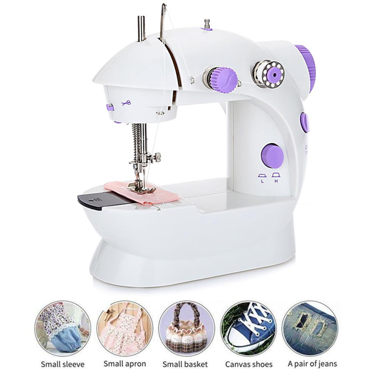 SAFETYON Sewing Machine 30 Pieces Mini Hand Sewing Machine Portable Handheld Sewing Machine Convenient Quick Sewing Machine