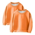 thumbnail image 1 of MeetoTime Girls Boys Sports Sweatshirt Loose Long Sleeve Solid Color Round Neck Pullover Top 3-9 Years, 1 of 2