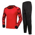 thumbnail image 7 of iiniim Boy's Football Soccer Goalie Outfit Goalkeeper Foam Padded Jersey with Long Pants Goalie Uniform Red 9-10, 7 of 7