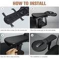 thumbnail image 5 of Upgraded Ergonomic Arm Rest Mouse Pad for Chair，Adjustable Mouse Tray with Wrist Cushion, Chair arm Mousepad, Black, 5 of 6