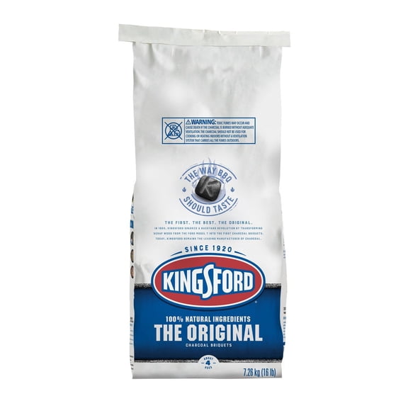 Briquettes de charbon de bois originales Kingsford®, Les briquettes de charbon de bois originales Kingsford® sont faites de composants naturels et de bois véritable pour donner aux grillades un goût f