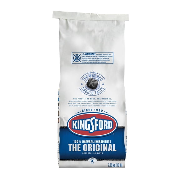 Briquettes de charbon de bois originales Kingsford®, Les briquettes de charbon de bois originales Kingsford® sont faites de composants naturels et de bois véritable pour donner aux grillades un goût f