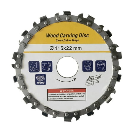 

Docooler 115mm 14 Tooth Stainless Steel Grinding Machine Woodworking Disc Grooving Machine Chains Disc Wood Carving Cutting Shaping Disc