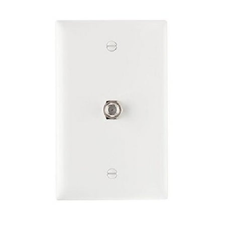 Dual F Connector Wall Plate - On-Q Legrand TPCATVW 1 Ghz Coax F Connector Wall Plate, White