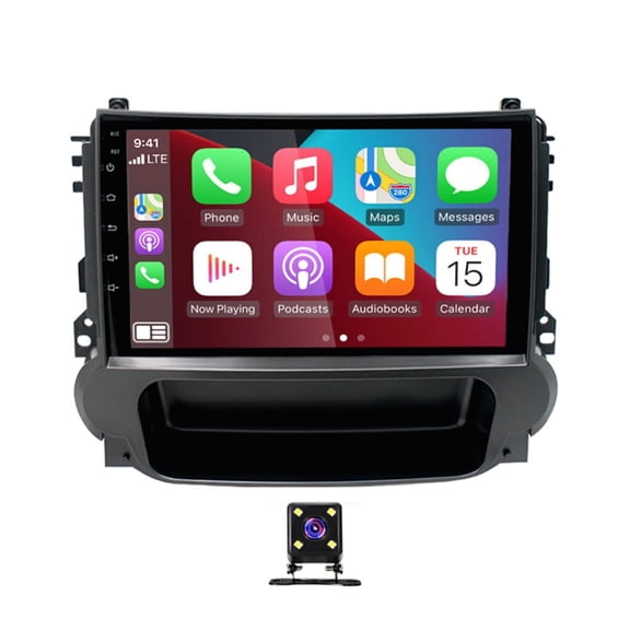 Car Stereo Head Unit 9 Inch 2GB 32GB Android 15 Wireless CarPlay AHD CVBS Camera Fits for Chevrolet Malibu 2011-2015