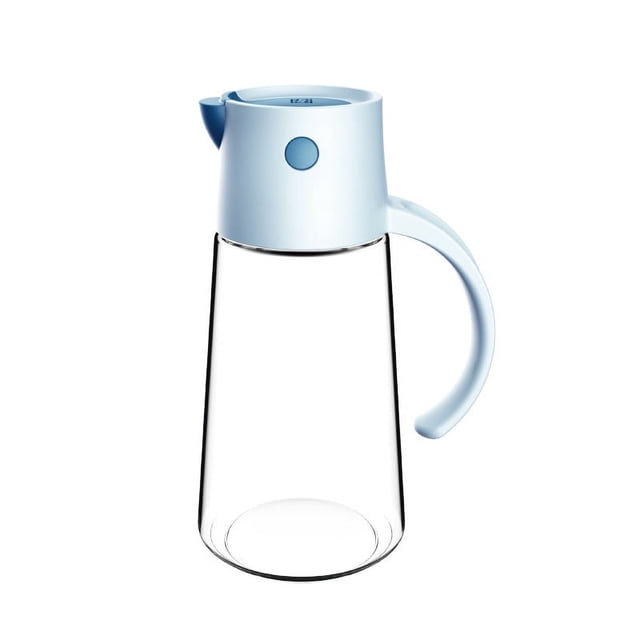 Olla de aceite Utensilios de cocina Olla de vidrio para aceite Botella para condimentos Botella para condimentos con tapa de apertura automática Olla para salsa y vino a prueba de fugas para el hogar
