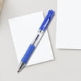 thumbnail image 5 of 3Pcs Retractable Gel Pens, 0.5mm Fine Point Click Gel Ink Pens with Soft Rubber Grip, Transparent Body Pocket Clip Ballpoint Pen for Schǒ-ǒl Office Note‑Taking, Blue Ink, 5 of 7