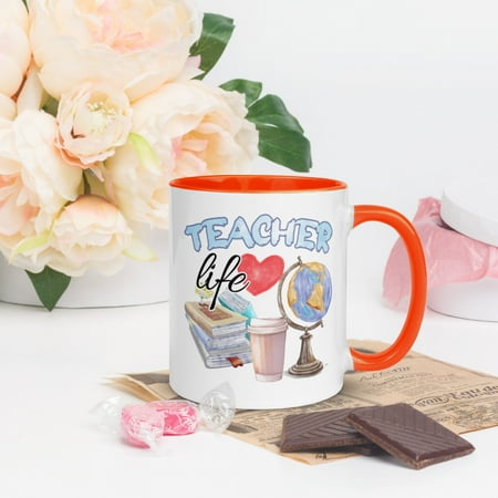 

Teacher Life Mug with Color Inside