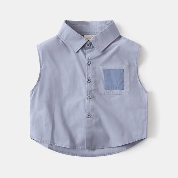 RMGVDSD Toddler Shirt Boys Shirts Cool Comfortable Summer Sleeveless Button Down Shirt Casual Tank Tops For Kids Beach Vacation Clothes 18-24 Months