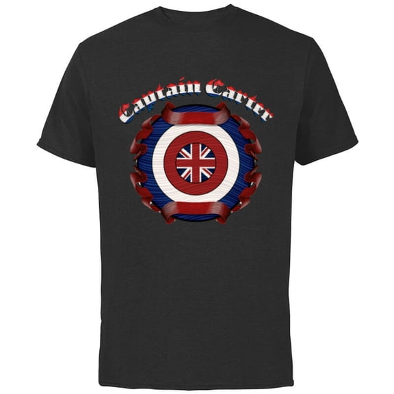 Marvel Studios What If...? Captain Carter Shield Vintage Art - Short Sleeve Cotton T-Shirt for Adults - Customized-Black