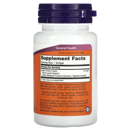 Lutein Esters 20mg by Now Foods - 60 Softgels