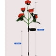 thumbnail image 2 of Outdoor Solar Garden Flower Lights with 5 Rose Flowers, Upgraded LED Solar Powered Light with Stake, Waterproof Solar Decorative Lights for Pathway Patio Courtyard Garden Lawn, 2 of 7