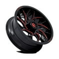 thumbnail image 2 of Fuel D779 Runner Utv 20X7 4X137 13Et 110.2Cb Gloss Black Milled Candy Red Wheel, 2 of 3
