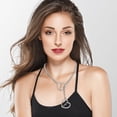 thumbnail image 3 of Birthday Gift Chunky Gold Necklace Lock Padlock Locket Pendant Coin Curb Chain Layering Necklace for Women Necklace Jewelry for Everyday Wear Simple Trendy Choker Minimalist Faith Christian Cross Gif, 3 of 5